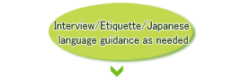 Interview/Etiquette/Japanese language guidance as needed